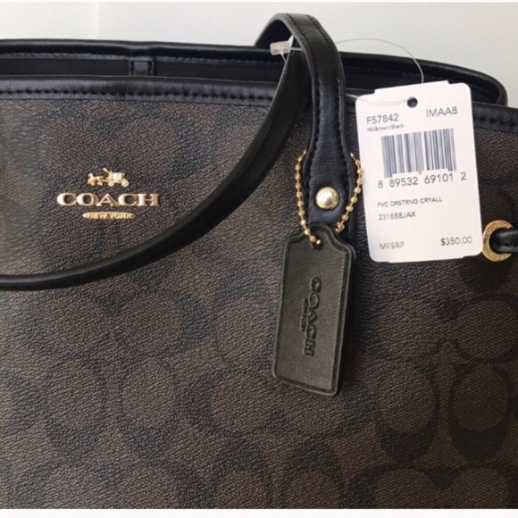 💦🌸coach carryall drawstring tote🌸shoulder bag - Picture 3 of 8